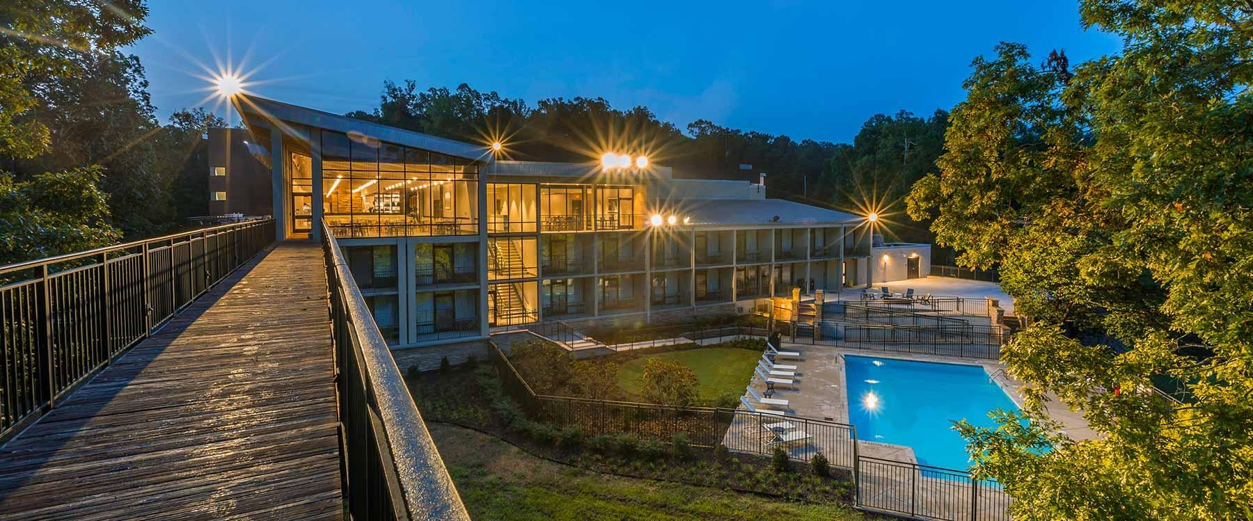 The Lodge at Montgomery Bell State Park, located 45 minutes from Nashville.