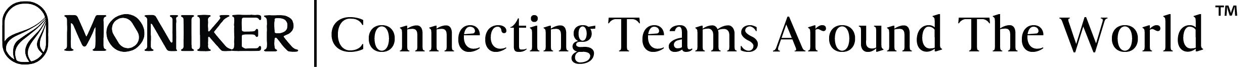 Moniker logo with tagline: Connecting Teams Around The World